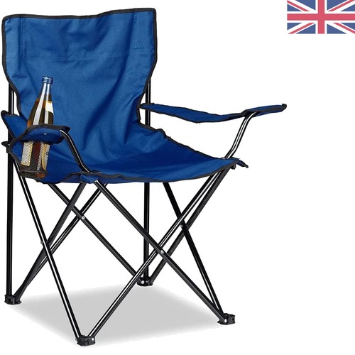 Portable blue garden lounger - blue,