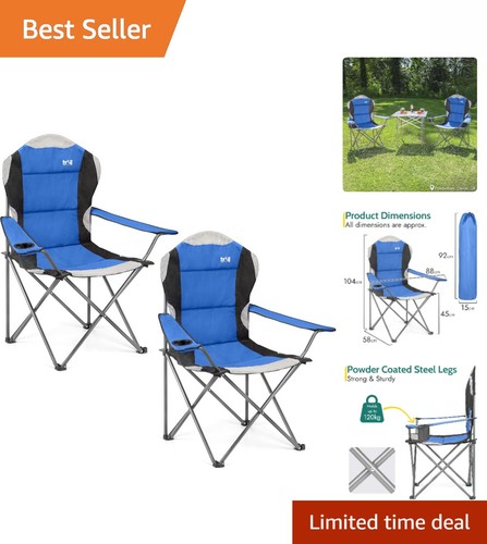 Luxury blue folding camping - blue,