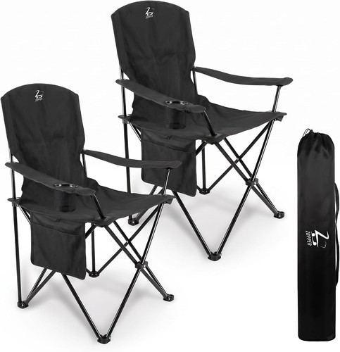 Folding camping chairs - chairs,, black